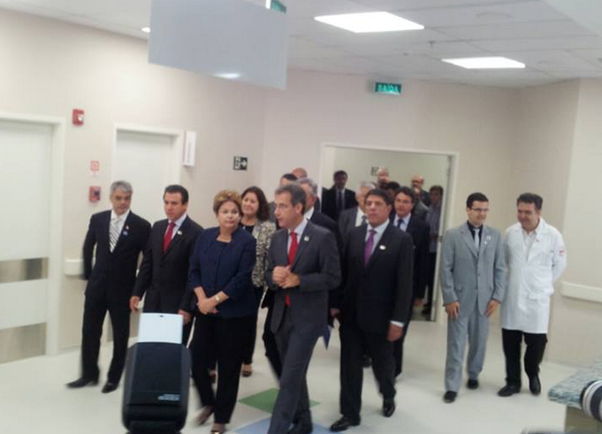 Presidente Dilma, Ministro Padilha e prefeito Luiz Marinho e demais autoridades visitaram as modernas instalações do Hospital de Clínicas na manhã da última sexta-feira