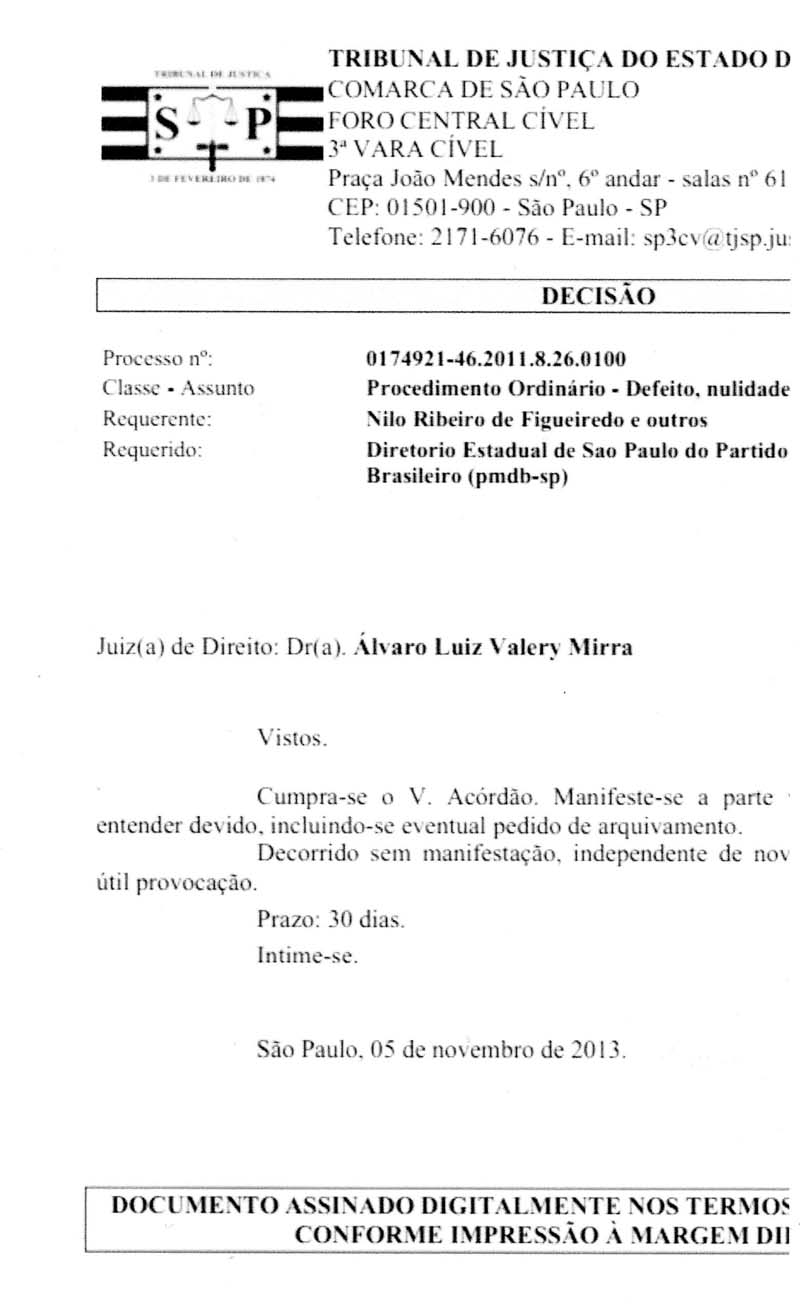 Votos finais dos desembargadores do Estado