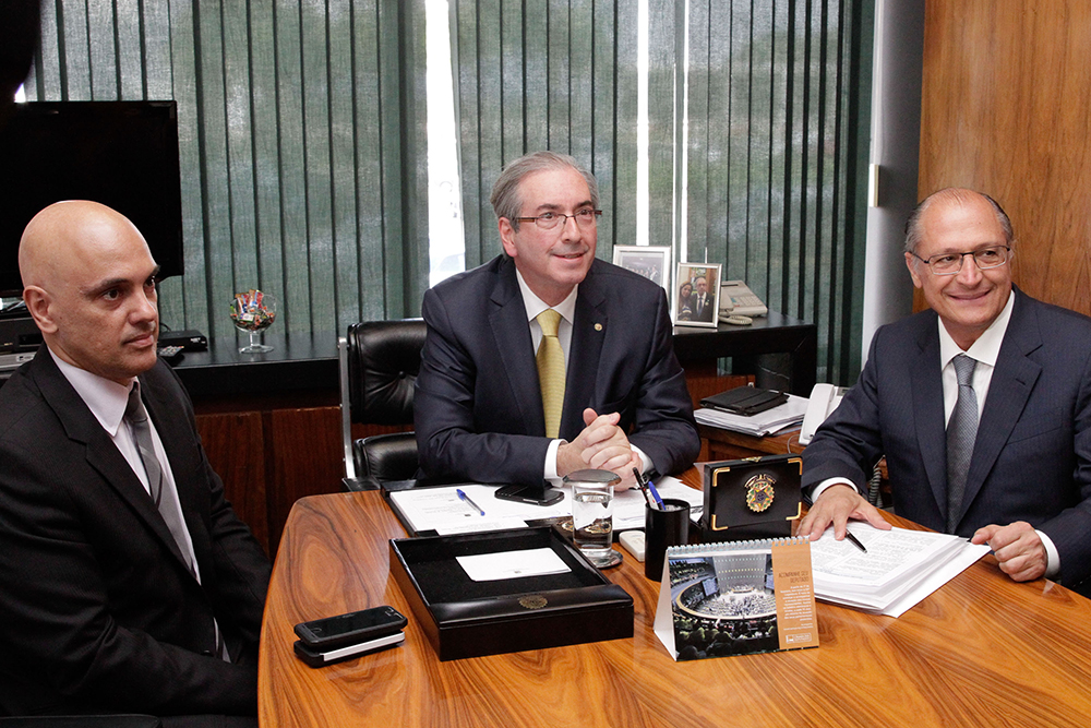 O governador Geraldo Ackmin e o secretário de Estado da Segurança Pública, Alexandre de Moraes, apresentaram propostas na área de Segurança Pública