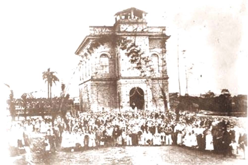 Reprodução de foto tirada em 13 de Junho de 1908 - no dia da Festa de Santo Antonio