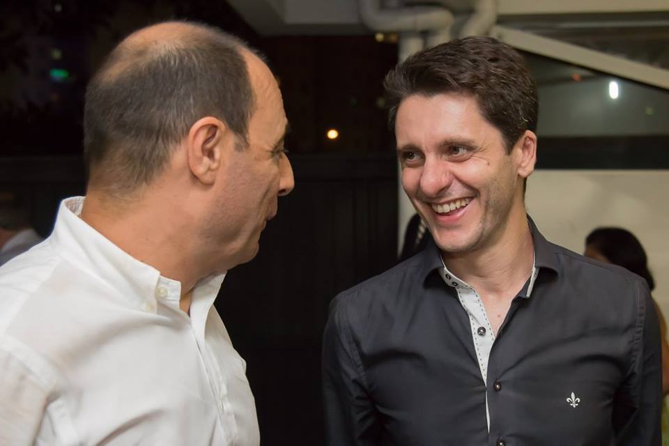 Ex-prefeito e pré candidato a prefeito José Auricchio Júnior e o deputado federal do PPS - Alex Manente que também é pré candidato a prefeito em SBC