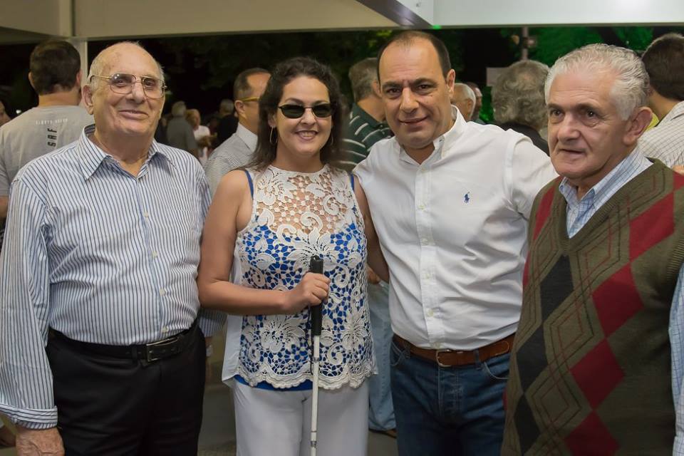 Ex-prefeito Antonio José Dall’Anese, Juliana Teixeira - presidente do PSDB Mulher de SCS, José Auricchio Jr - anfitrião e ex-vereador Maurilio Teixeira Martins