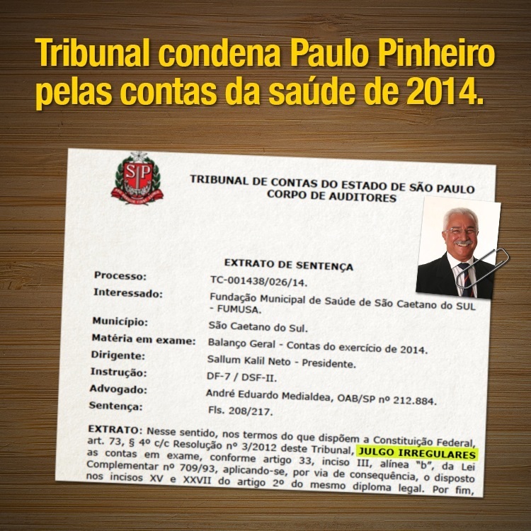 SCS: Contas da Saúde estão irregulares