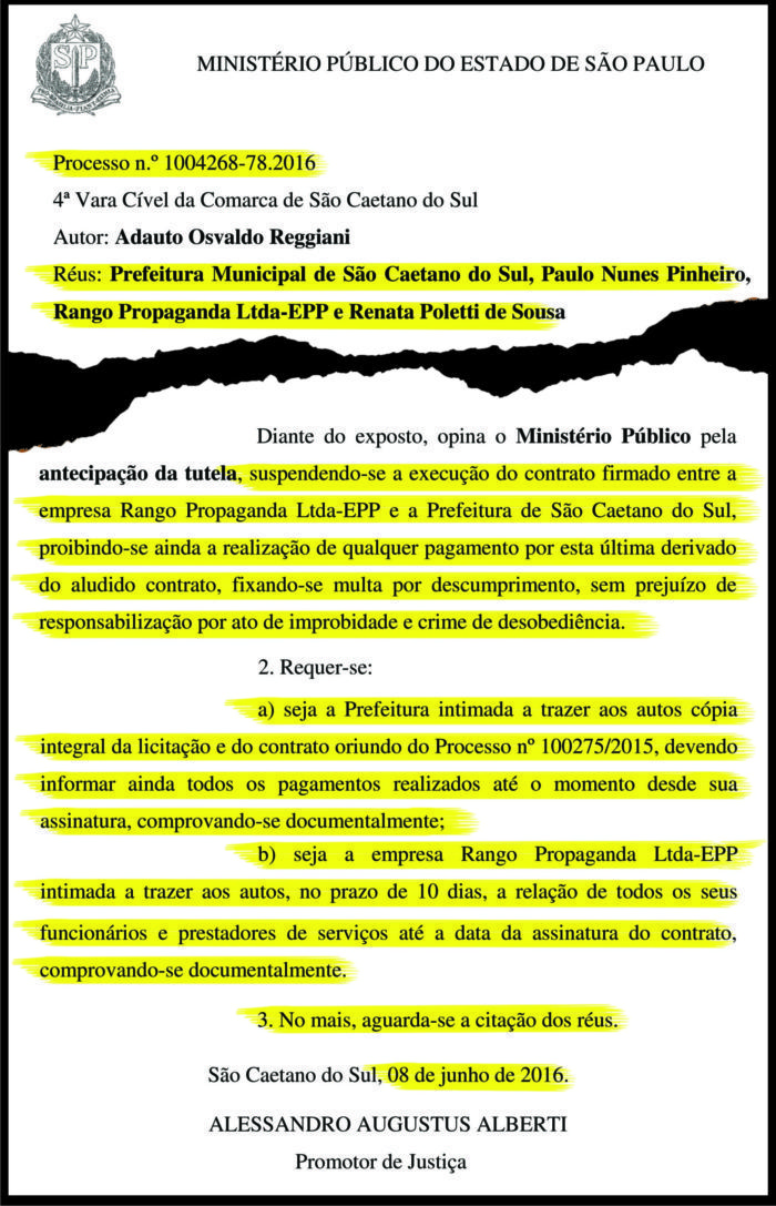 Ministério Público suspende contrato  da Rango com adm. Paulo Pinheiro